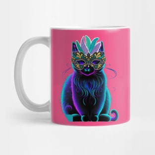 Retro carnival cat t-shirt Mug